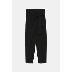 Zara Black Wrap Front‎ Wide Leg Pants XS NWT